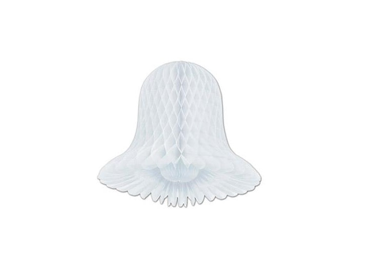 décoration cloche de pâques festonnée blanc 41cm