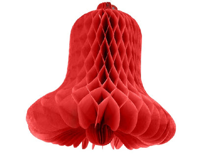 décoration cloche de pâques festonnée rouge 41cm