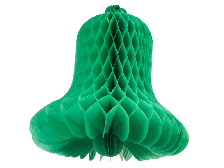 décoration cloche de pâques festonnée vert 41cm