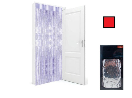 rideau de porte metallisé rouge 2x1m