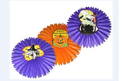 lot de 3 rosaces happy halloween 50cm