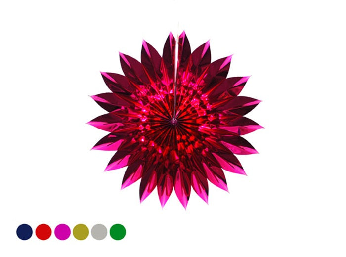 suspension soleil métallisé 60cm vert