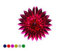 suspension soleil métallisé 60cm rouge