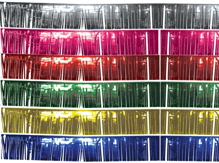 bordure de table guirlande à lamelles brillantes pink 3x0.25m