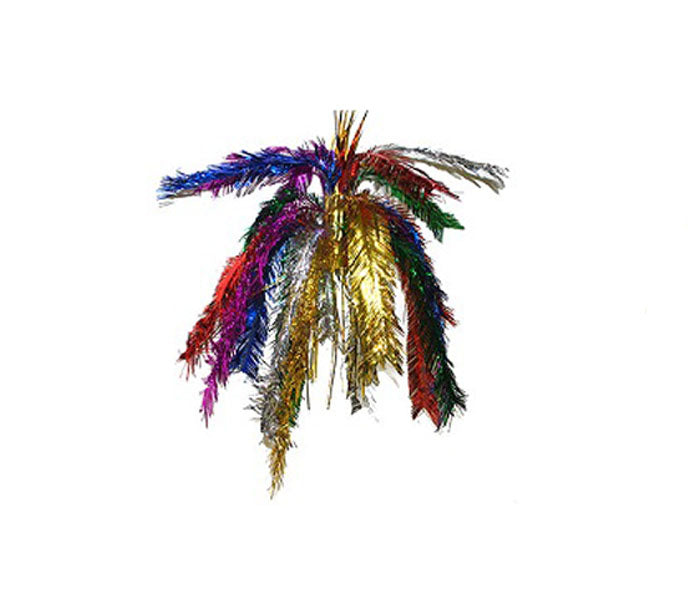 suspension métallisée style plumes multicolore 60cm