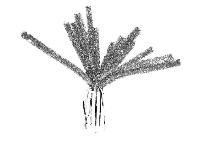 suspension décoration métallisée argent 1.2m