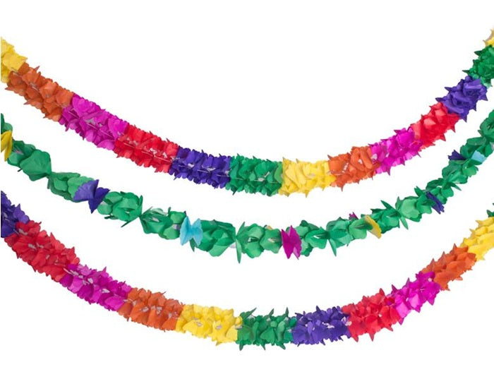 lot de 3 guirlandes papier multicolore 3m