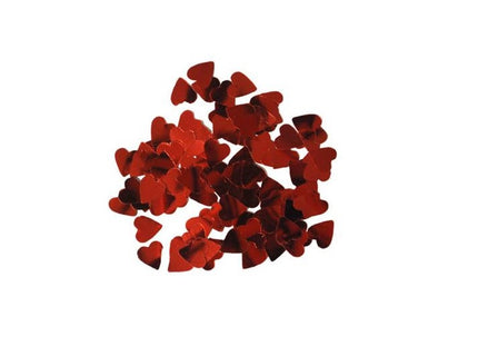 confettis de table motif coeur rouge 25gr