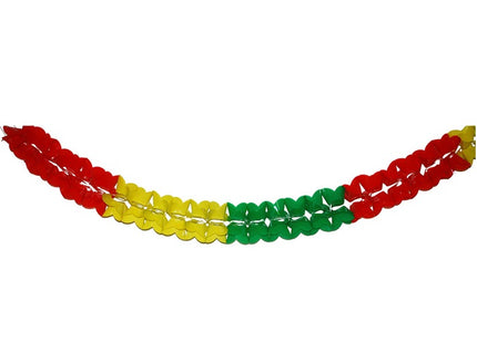 guirlande plastique rouge jaune vert 5m