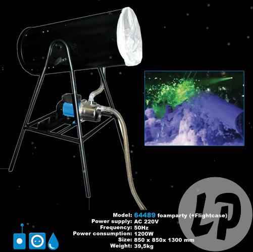 canon à mousse - foamparty + flightcase