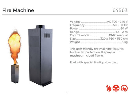 machine à flammes effet nuage de feu champignon 100-240v 2m