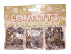 lot de 3 sachets confettis de table argent