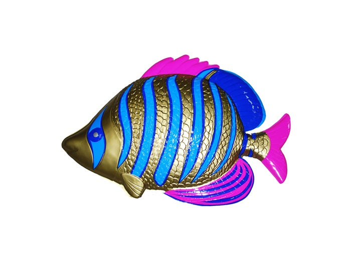 décoration murale poisson multicolore 56x38cm