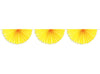 guirlande avec 7 éventails jaune 3m