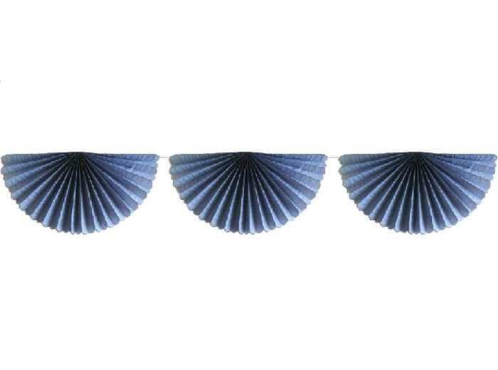 guirlande avec 7 éventails gris 3m