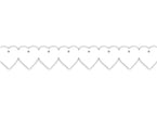 guirlande coeurs 3m blanc