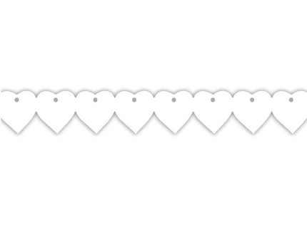 guirlande coeurs 3m blanc