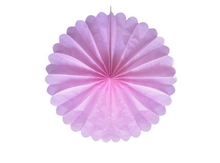 décoration ronde festonnée rose clair 50cm