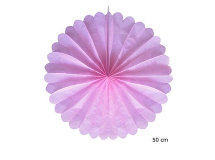 décoration ronde festonnée rose clair 50cm