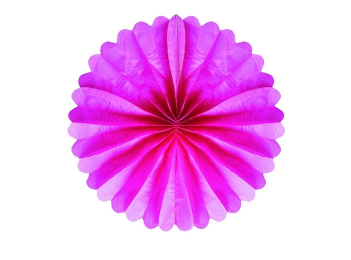 décoration ronde festonnée pink fuchsia 50cm