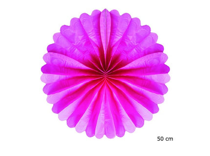 décoration ronde festonnée pink fuchsia 50cm