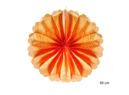 décoration ronde festonnée orange 50cm