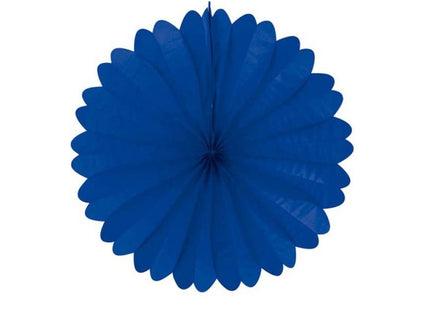 décoration ronde festonnée bleu 50cm