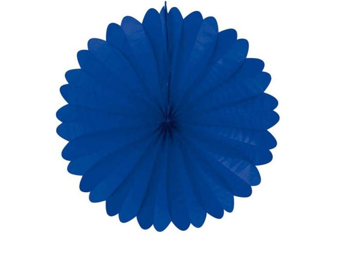 décoration ronde festonnée bleu 50cm