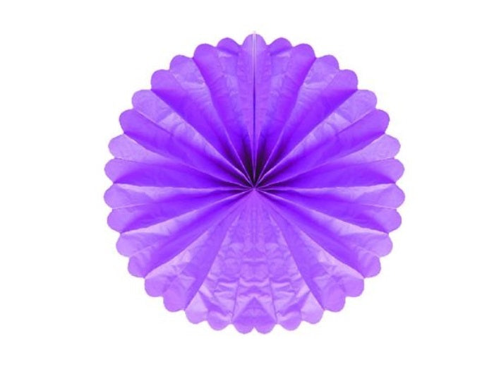 décoration ronde festonnée violet 50cm