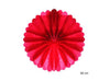 décoration ronde festonnée rouge 50cm