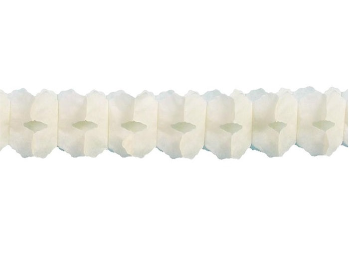 guirlande papier twist blanc 3.6m