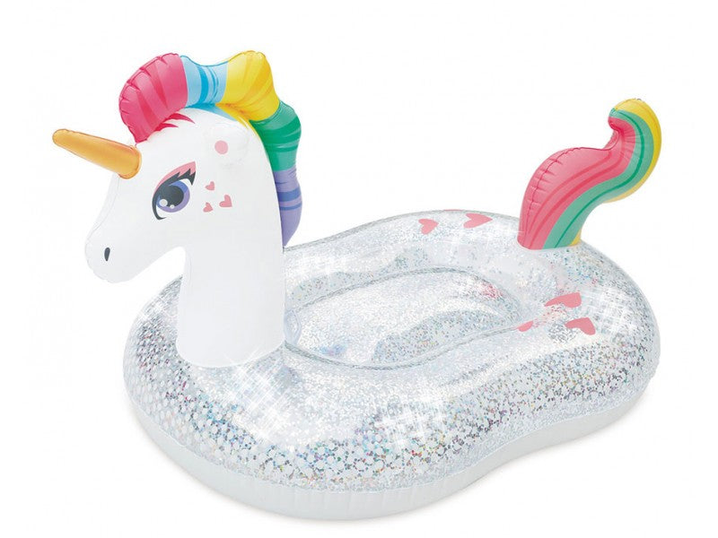 licorne semi-transparente gonflable chevauchable 1.5x0.8m