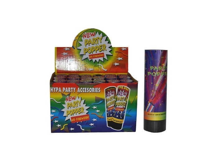 canon à confettis papier métallisé multicolore 15cm