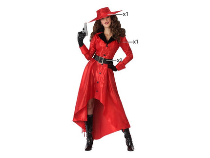 déguisement de super héroïne rouge 3pcs femme taille m/l