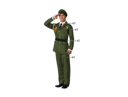 déguisement de militaire 4pcs homme taille xl