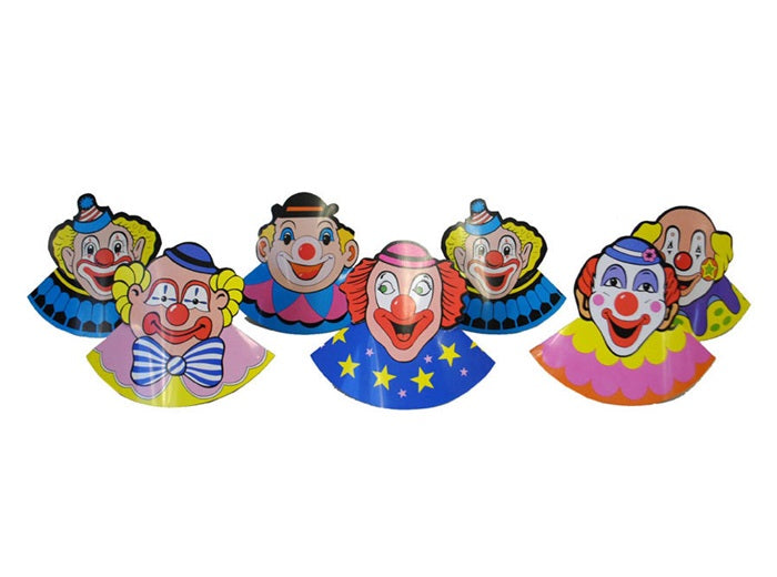 lot de 6 chapeaux clown en carton pour enfant