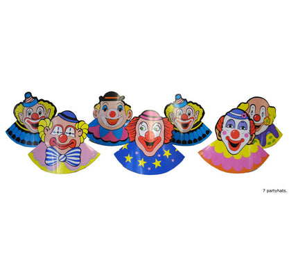 lot de 6 chapeaux clown en carton pour enfant