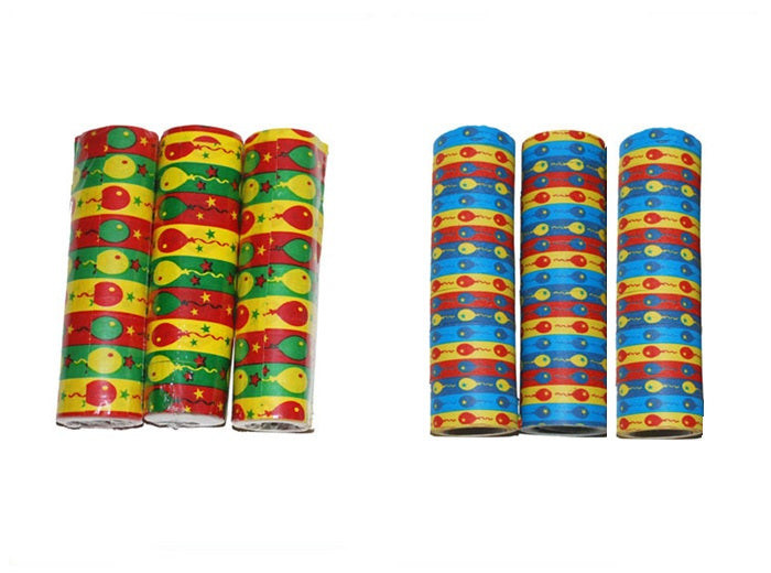 lot de 3 rouleaux avec 18 serpentins