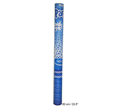 canon à confettis papier bleu 60cm