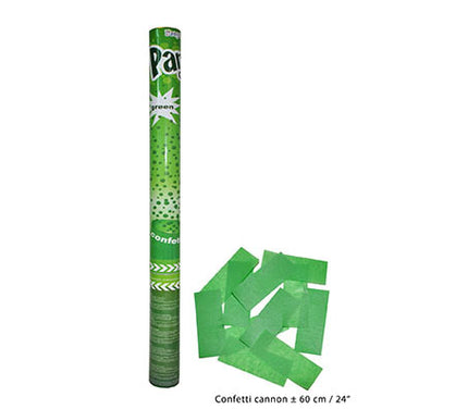 canon à confettis papier vert 60cm