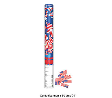 canon à confettis papier drapeaux usa 60cm