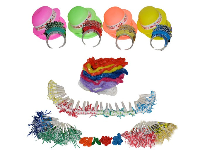 lot cotillons party box happy new year 134pcs