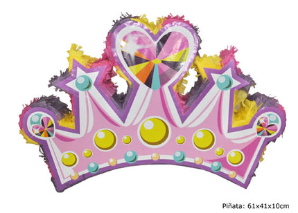 pinata couronne de princesse rose 61cm
