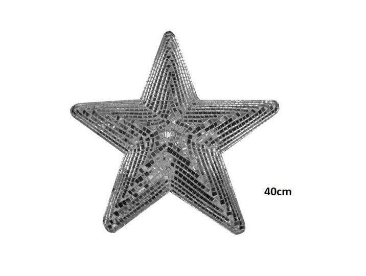 boule à facettes étoile argent 40cm