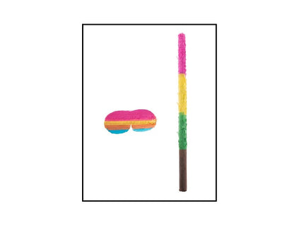 lot bâton frappeur + masque assortis pour pinata 50cm