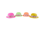 lot de 25 chapeaux pvc fluo happy new year mix