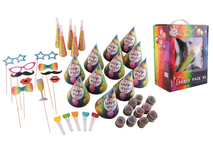kit cotillons happy birthday pour 10 personnes 40 pcs