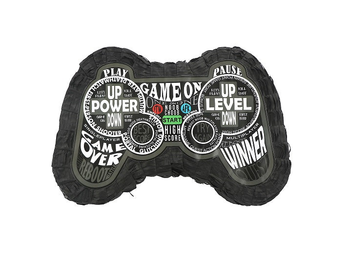pinata manette de jeux gamepad noire 42cm