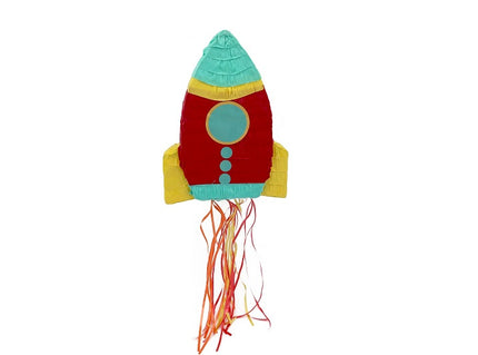 pinata fusée spaceship tricolore 43cm