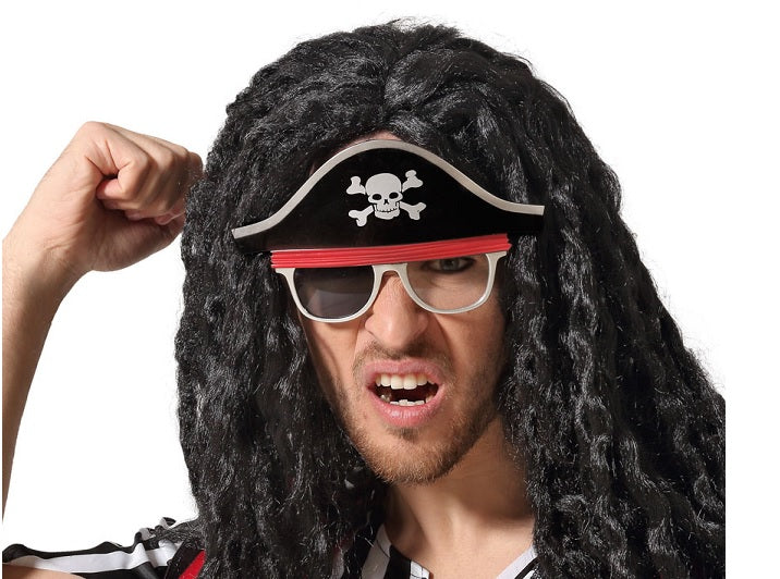 lunettes avec chapeau pirate adulte